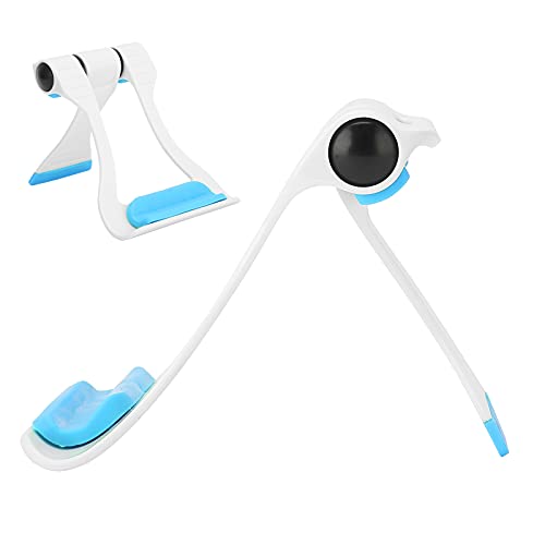 Cyrank Cell Phone Stand, 150 Degree Foldable Tablet Stand Phone Stand for Desk Desktop Phone Holder Phone Holder Cradle Desktop Bracket Phone Stand for Recording Office Desk Accessories(Blue)