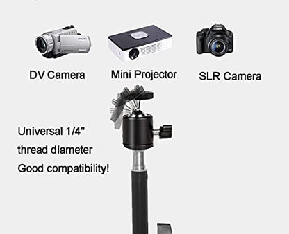 Coret Mini Projector Stand, Portable Camera Holder with 360 Rotatable Head, Adjustable Height 26-60in - size: 26-60in