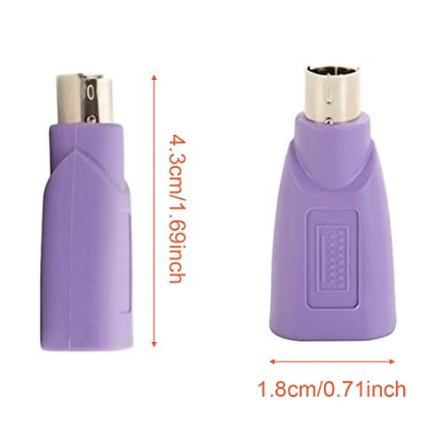 PS/2 to USB A Adapter Male to Female Keyboard Adapter PS-2 Jack to USB A Plug for Mouse and Keyboard, Replacement PS/2 Keyboards Adapters, 4 PCS - color: USB F to PS/2 M
