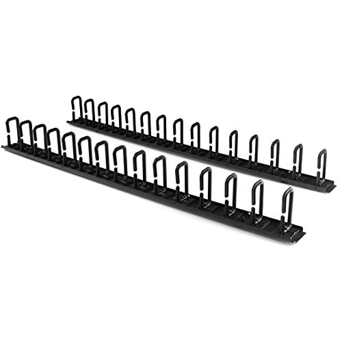 StarTech 40U Vertical Server Rack Cable Manager, 2-Pack 3ft (CMVER40UD) - style: 20U 2-pk Vertical