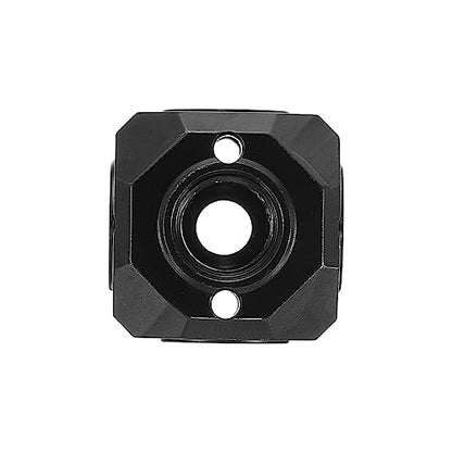 PATIKIL Universal 1/4" 3/8" Screw Hole Tripod Adapter, Magic Cubic Mount Cube Bracket for Microphone Photography Equipment Accessories, Black