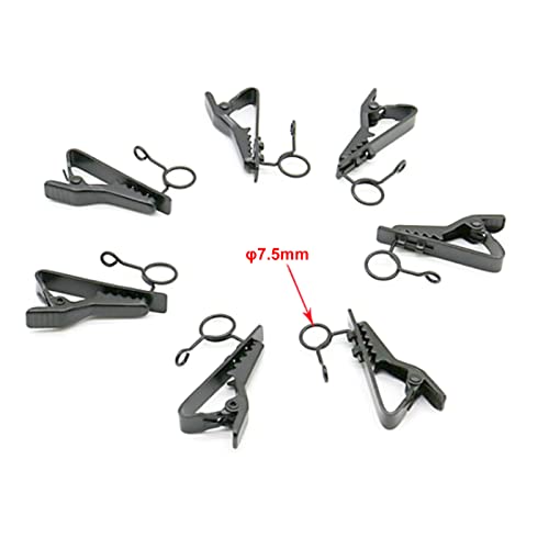 Luwigs 3pcs Lavalier Microphone Metal Tie Clips with 3pcs Lapel Mic Windscreen Foam Covers, Lapel Microphone Replacement Kit, Metal Lapel Mic Clips Sponge Cover Kit (6 Pack, 7.5mm) - color: 7.5mm