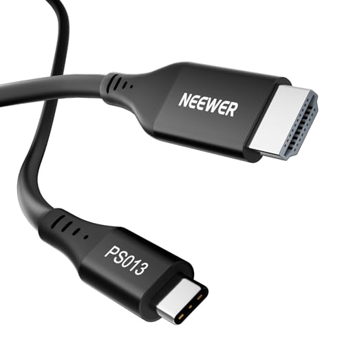 NEEWER USB C to HDMI Cable (55cm), 4K 60Hz High Speed Type C to HDMI 2.0 Cable Accessories Compatible with iPhone 17 Pro Max 16 15 S25 Ultra MacBook Camera Field Monitor, PS013 - size: 55cm