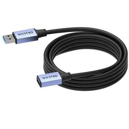 OkyLink USB 3.0/3.2 Gen 1 Extension Cable A to A, Male to Female 5Gbps 10ft | 3m, with Aluminum Housing, Plug and Play,for Hard Drive, SSD, Printer, PC - color: USB3.0(5Gbps), size: 10ft (3m)