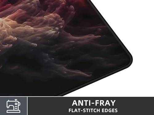 Rinaze Large Gaming Mouse Pad Desk Mat with Superior Micro-Weave Cloth, XXL Big Mousepad with Stitched Edges, Anti-Slip Desk Keyboard Pad for Gaming, Office and Home - color: Muted Colors