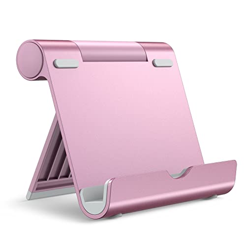 JETech Tablet Stand, Adjustable Portable Desktop Holder, Foldable Dock for iPad/iPad Pro/Air/Mini, Galaxy Tab A8/A7 Lite/A7/S8/S7, Kindle, Tab/Phones(4-11"), Rose Gold - color: Rose Gold