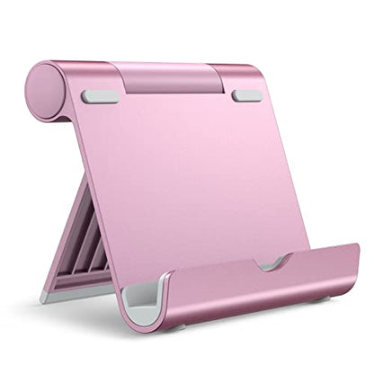 JETech Tablet Stand, Adjustable Portable Desktop Holder, Foldable Dock for iPad/iPad Pro/Air/Mini, Galaxy Tab A8/A7 Lite/A7/S8/S7, Kindle, Tab/Phones(4-11"), Rose Gold - color: Rose Gold
