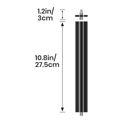 TARION Modular Base Extension Rod - 21.6"/55cm Extension Pole Set (2× 10.8" Sections) Compatible with Titanrig Lite Z, Desktop, Studio, Cart Products - size: Base Rod 21.6" / 55cm