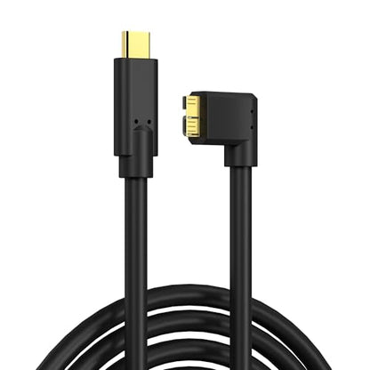 16.4ft USB C to Micro B Cable, 5Gbps High-Speed Data Transfer, USB Type-C to Micro B Camera & External Hard Drive Cable for Canon EOS 1DX2/ 5D4/ 5DS Nikon D850/ D810, WD, Seagate, Toshiba HDD
