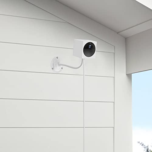 Mippko 2 Pack Camera Flexible Wall Mount Holder Compatible with Arlo/Blink/Reolink/Nest/Wyze/SimpliSafe Camera,Adjustment 8 inch Long Gooseneck Arm with Metal Base,1/4"-20 Threaded Screw,White - color: White