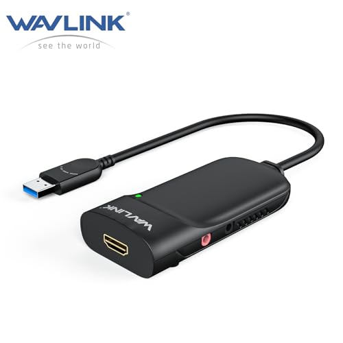 WAVLINK USB 3.0/USB C to HDMI Universal Video Adapter, Displaylink HDMI Adapter Supports up to 6 Monitor, Compatible with Windows 11/10, MacOS (M1-M5 Mac,New Mabook Neo), ChromeOS