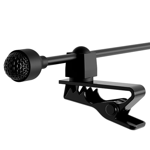 J K Pro MIC-J 044 Lavalier Lapel External Microphone Designed Compatible with Zoom TASCAM Recording Devices - Standard 1/8" TRS Plug