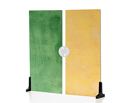 V-FLAT WORLD Duo Board Product Photography Backdrops - 2-Sided Background for Photograph, Realistic Item & Food Photography Background - Includes 2 Legs & Mat - 24" x 24", Emerald City/Citrus Burst - color: Emerald City/Citrus Burst, size: 24 x 24 inches
