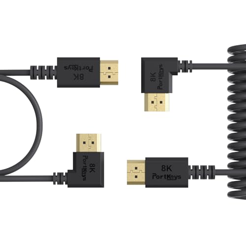 Portkeys 8K HDMI Cable Copper Core 3.6mm Diameter 48Gbps Full PIN HDMI 2.1 8K@60Hz, 4K@240Hz UHD Support HDMI A to A for Camera, HDTV, Projector, Computer, Roku, Xbox, PS5, Apple TV (0.3M+1M) - color: Copper Core, size: 0.3M+1M