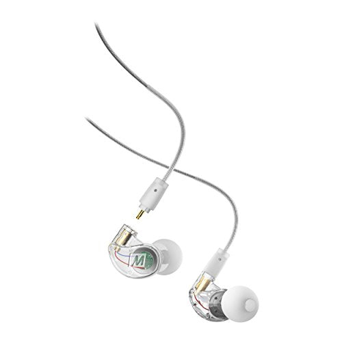 MEE audio M6 PRO In Ear Monitor Headphones for Musicians, 2nd Gen Model With Upgraded Sound, Memory Wire Earhooks & Replaceable Cables, Noise Isolating Professional Earbuds, 2 Cords Included (Clear) - color: Clear, style: In-Ear Monitors