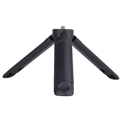 Mini Tripod for DJI Pocket3/4 2-in-1 Desktop Stand & Grip Handle - Ultra Portable Geared Heads Tripod for DSLR Webcam Phone 1/4” Mount 2oz Lightweight