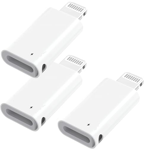 [Apple MFi Certified] 3Pack Lightning Male to USB C Female Charging Adapter,USB Type C Fast Charging Support Data Transmission Connector Dongle for iPhone 14/13/12/11/8/XR/XS/SE/7/Plus/Pro Max/6 iPad - color: White-L to c 3pack