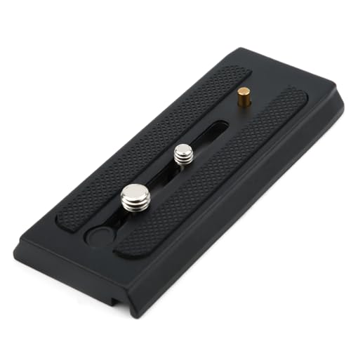 lasuroa Quick Release Plate for Tripod, Universal Camera Mounting Plate with 1/4" & 3/8" Screws Compatible Quick Connect Adapter for 501PL, GM001, M002, GM006 Tripod Heads