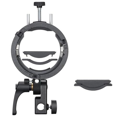 Godox S3 Speedlite Bracket for Bowens Mount | 2025 Upgraded S2 S-Type Version, Smaller & Lighter Flash Holder for reflector, Snoot, Umbrella and Softbox - size: S3(7x5.3x3")