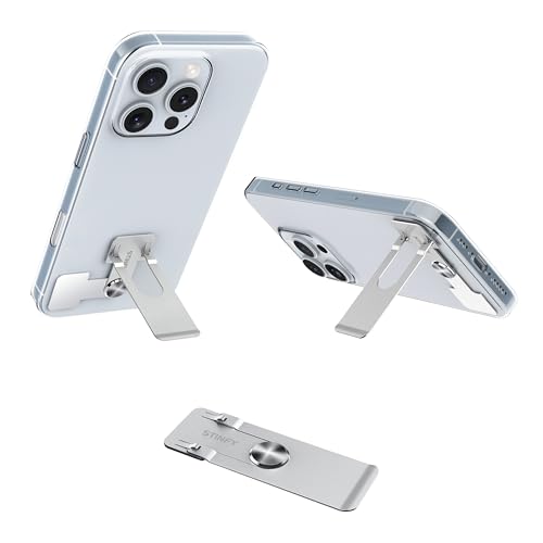 Phone Slim Stand Ultra Thin Kickstand, Unnoticeable Universal Vertical Horizontal Steel Metal Stable Mount Attachable Pocket Friendly Phone Holder for iPhone Samsung Phone Case (Sliver 1-Pack) - color: Sliver, size: 1-Pack