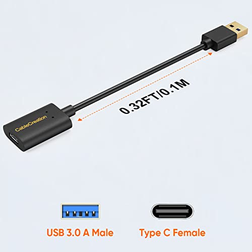 CableCreation USB C Female to USB Male Adapter, 5Gbps USB3.1 to USB C Adapter for Laptops Logitech StreamCam, etc - style: Cable Adapter-1Pack