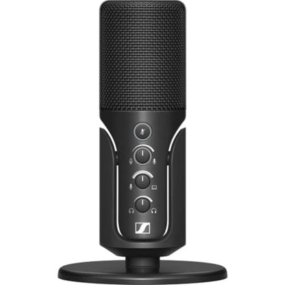 Sennheiser Profile USB Condenser Microphone with Desktop Stand Bundled with Microphone Boom Arm + Wind Screen Pop Filter + Microfiber Cleaning Cloth (4 Items) - style: Profile Mic + Arm & Pop Filter