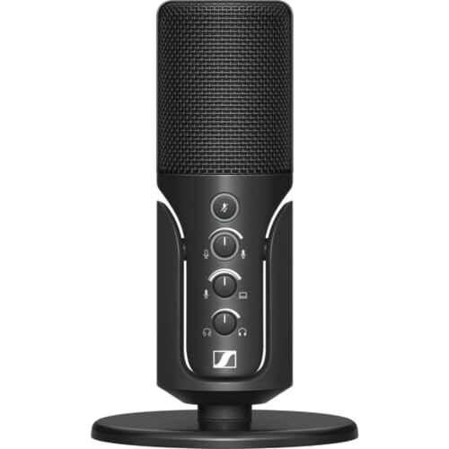 Sennheiser Profile USB Condenser Microphone with Desktop Stand Bundled with Microphone Boom Arm + Wind Screen Pop Filter + Microfiber Cleaning Cloth (4 Items) - style: Profile Mic + Arm & Pop Filter