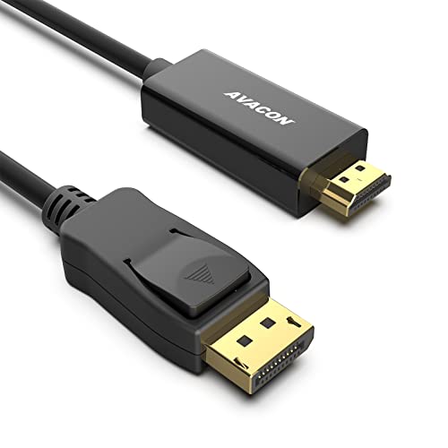 AVACON 4K DisplayPort to HDMI 6 Feet Cable, Uni-Directional DP 1.2 Computer to HDMI 1.4 Screen Gold Plated Cord for Lenovo, HP, ASUS, Dell and Other Brands - color: 1 PACK, size: 6 ft