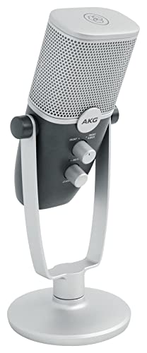 Audiosavings Bundle: AKG ARA C22-USB Dual Mode Condenser Microphone+Stand 4 Recording/Podcast/Gamer Bundle with Rockville iUSB USB-A to Lightning Adapter Dongle USB Mirophones to iPhone/iPad (2 Items)