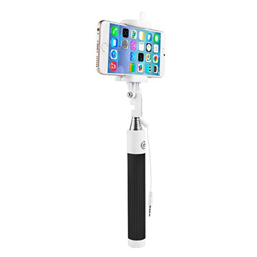 Vivitar Selfie Stick with Aux-in Wired Shutter Release (Black) - color: Black