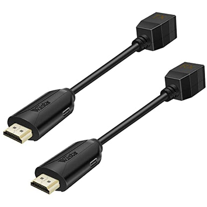 Wiistar HDMI Extender Over Cat5e/6 HDMI to RJ45 Extender Ethernet Network Converter Cable Repeater 1080P up to 60m HD MI Transmitter and Receiver for HDTV STB