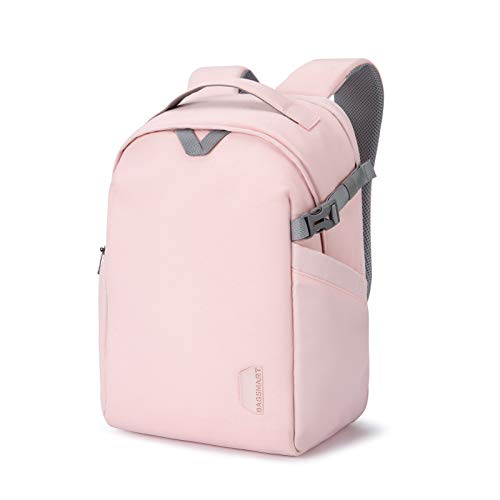 BAGSMART Camera Backpack, DSLR SLR Camera Bag Backpack Fits 15.6 Inch Laptop, Waterproof Camera Case for Photographers and Women,with Rain Cover,Tripod Holder,Pink - color: Pink, size: Large