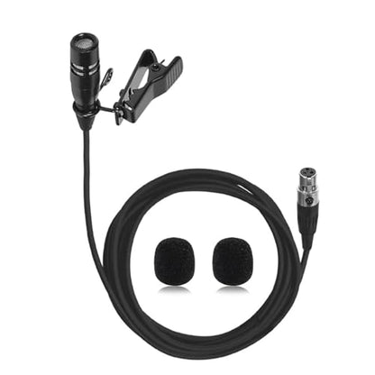 Lavalier Lapel Microphone Unidirectional Condenser Super Cardioid Mic Compatible with AKG Wireless Bodypack Transmitter System with Mini XLR 3 Pin TA3F Plug - style: Mini XLR 3 Pin TA3F Plug Compatible with AKG Only