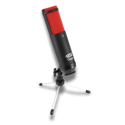 MXL TEMPO-KR Mac and PC Compatible USB 2.0 Powered Condenser Microphone - Black/Red - color: Black and red, style: MXL TEMPO KR