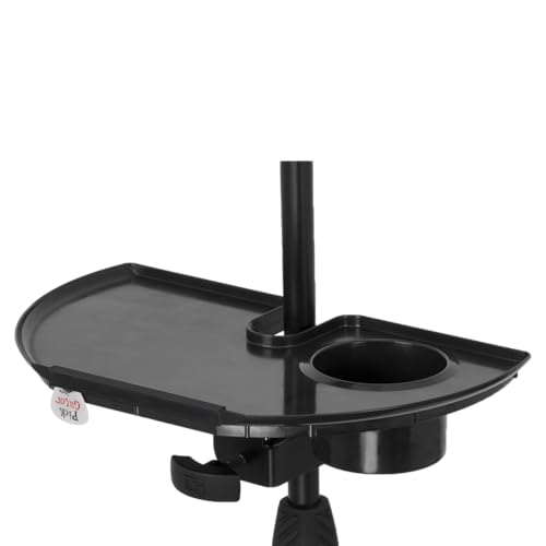 Gator Frameworks Microphone Stand Accessory Tray with Drink Holder and Guitar Pick Tab, 12" x 7" (GFW-MIC-ACCTRAY) - size: 12" x 7" Standard Tray, style: Standard Tray