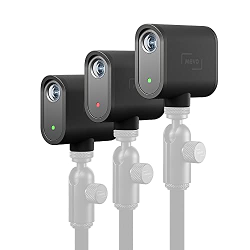 Logitech for Creators Mevo Start 3-Pack Wireless Live Streaming Cameras, for Multi-Camera HD Video,App Control and Stream via Smartphone or Wi-Fi - style: 3 Pack