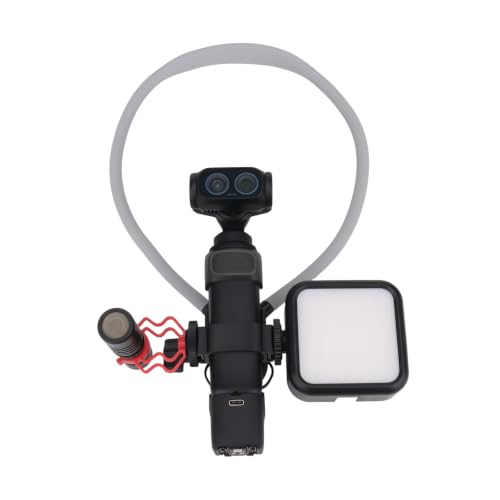 Camera Neck Strap Bracket for Insta360 Luna Ultra, First-Person Chest Strap Camera Neck Mount with Dual Cold Shoe Mount for POV/Vlog Selfie Video Recording