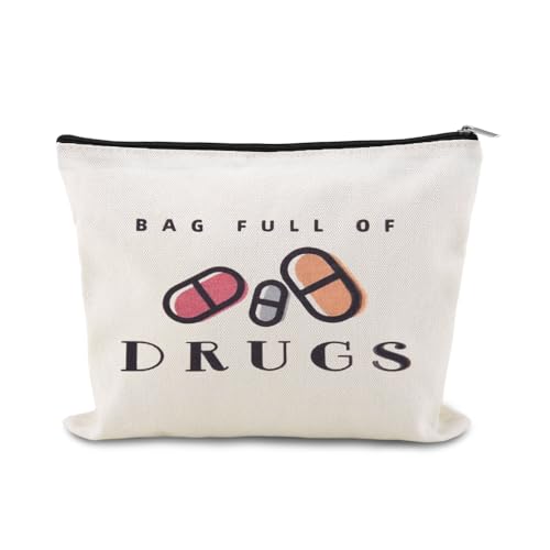 Funny Medicine Travel Bag Pill Pouches for Women Patients Medication Organizer Storage Bag Pharmacist Nurse Doctor Med Pouch Practitioner Dental Assistant Gifts Makeup Cosmetic Bags Med Toiletry Pouch - color: Medication Organizer Storage Bag
