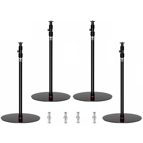 IFOOTAGE A400 Round Base Monopod, 79'' Photography Light Stand with Flat Base, Aluminum Studio Tripod Monopod Stand for Video Recording, Live Streaming, Interview, Payload 22lb (4 Pack)