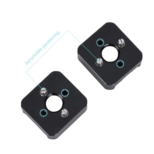 NICEYRIG Positioning Cold Shoe Mount for 3/8''-16 & 1/4''-20 ARRI Locating Holes, Anti-Twist Cold Shoe Adapter for Flash LED Monitor Microphone [Pack of 2] - 618