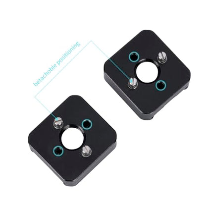 NICEYRIG Positioning Cold Shoe Mount for 3/8''-16 & 1/4''-20 ARRI Locating Holes, Anti-Twist Cold Shoe Adapter for Flash LED Monitor Microphone [Pack of 2] - 618