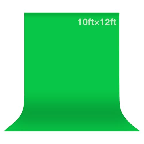 Green Screen Backdrop, 10x12ft (WxH) Photography Chromakey Greenscreen Background Sheet, Polyester Collapsible Green Backdrop Curtain for Streaming, Meeting, Photoshoot, Video Recording - color: Green, size: 10x12 FT