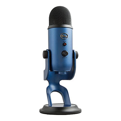 Logitech Creators Blue Yeti USB Microphone for PC, Mac, Gaming, Streaming, Podcasting, Studio and Computer Condenser Mic with Blue VO!CE Effects, 4 Pickup Patterns, Plug and Play - Midnight Blue - color: Midnight Blue