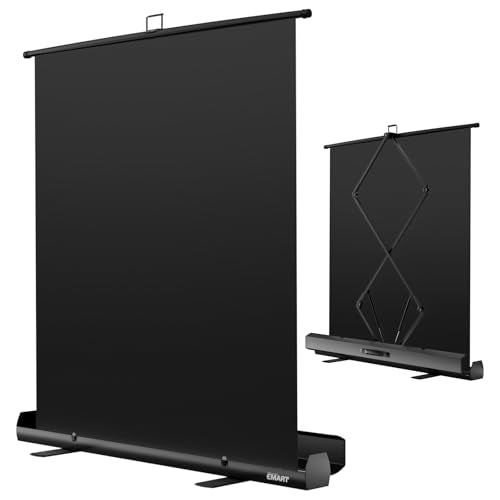 EMART 58x74in Collapsible Black Backdrop Screen, Retractable Chroma Key Panel for Photo Background Removal, Portable Wrinkle-Resistant Backdrop with Stand for Streaming, Photographic Studio, TikTok - color: Black, size: 58x74in