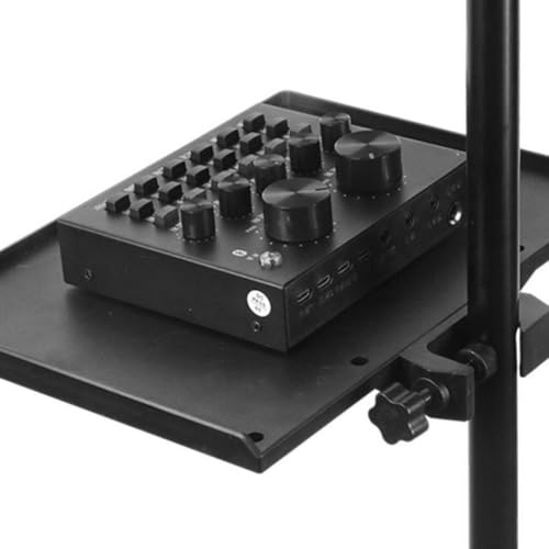 Ciieeo 2pcs Microphone Stand Tray Portable Sound Card Holder Clamp for Home Studio Stage and Streaming Use