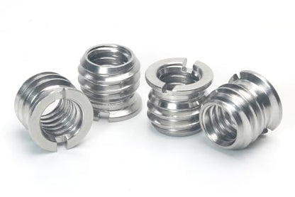 Stainless Steel 1/4"-20 Female to 3/8"-16 Male Convert Screw Adapter (4pcs, 8mm) - color: 4pcs, size: 8mm