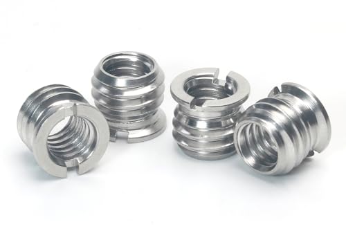 Stainless Steel 1/4"-20 Female to 3/8"-16 Male Convert Screw Adapter (4pcs, 8mm) - color: 4pcs, size: 8mm