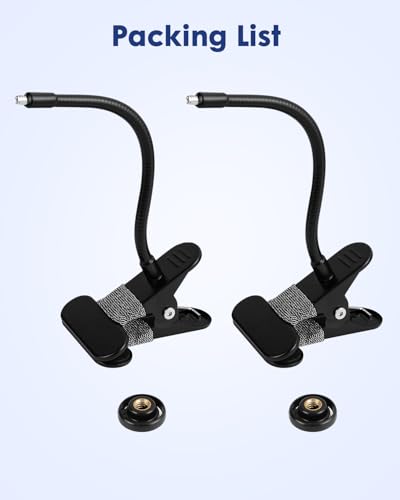 2 Pack Flexible Clip Clamp Mount Compatible with Blink Outdoor 2K+/ Outdoor 4/(3rd Gen) XT3/Blink XT/XT2/Mini, Clip Holder with 15.7 inches Gooseneck Arm for Your Blink Camera Without Any Tools - size: 15.7inch