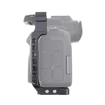 Hersmay EOS R6 II / R6 III Camera Cage with Top Handle for Canon EOS R6 Mark II, R6 Mark III Mirrorless Camera Aluminum Alloy Film Movie Making Camera Video Cage with Shoe Mount - size: For Canon EOS R6II/III