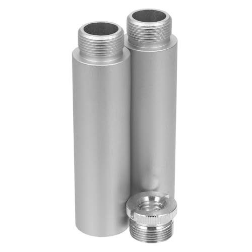 Microphone Extension Rods and Stand Extender Kit 5/8" to 3/8" Thread Adapter for Boom Arm and Desk Mic Stands, Live Streaming Microphone Mount Accessory Set (2 Tf10130-b + 1
